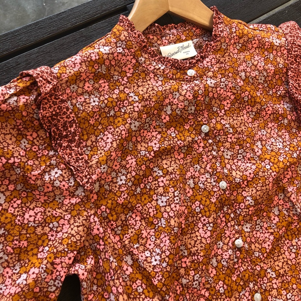 UNIVERSAL THREAD๐ฏ Floral Long Sleeve Ruffle Dress - Picture 5 of 10